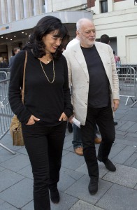 Dave Gilmour outside the Hammersmith Apollo where Kate Bush is in concert tonight for the first time in 35 years.